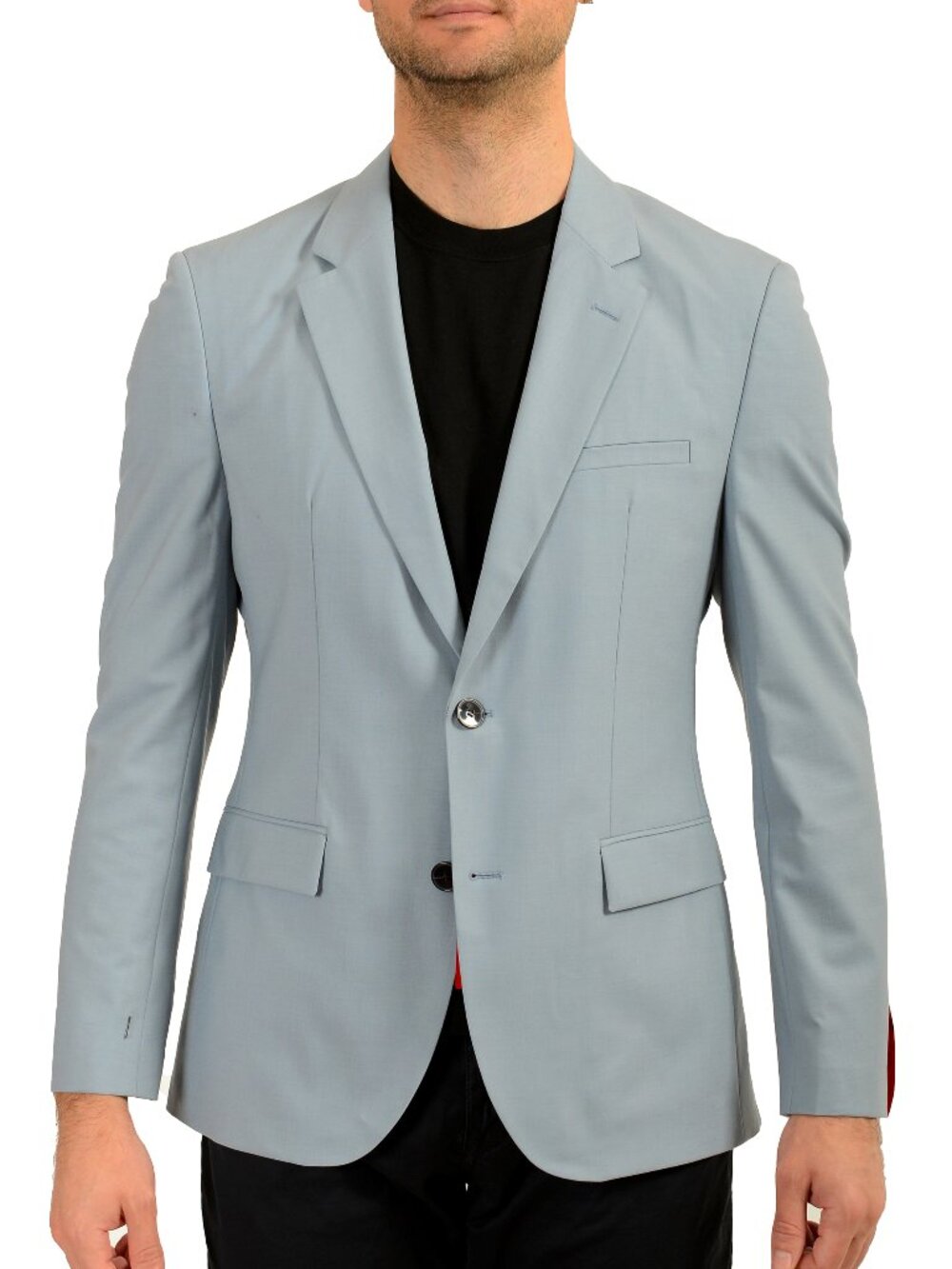 Hugo Boss Men's "Karl232X" Modern Fit Wool Blue Two Button Blazer US 38R IT 48R
